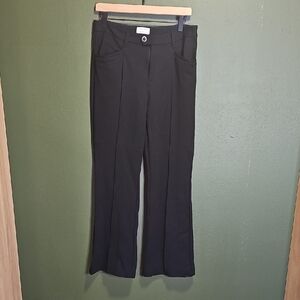 Anthropologie The Essential Trouser Black Flare Leg Pants Women's Size 6